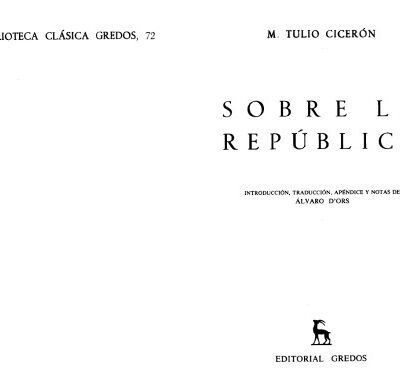 خرید و دانلود نسخه کامل کتاب Sobre la República