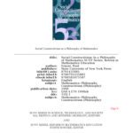 خرید و دانلود نسخه کامل کتاب Social Constructivism as a Philosophy of Mathematics