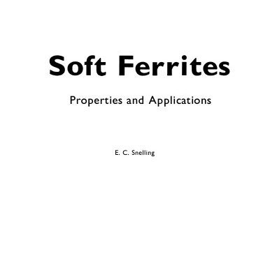 خرید و دانلود نسخه کامل کتاب Soft ferrites properties and applications