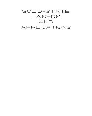 خرید و دانلود نسخه کامل کتاب Solid-state lasers and applications
