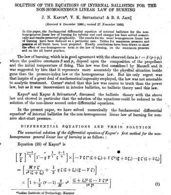 خرید و دانلود نسخه کامل کتاب Solution of the equations of internal ballistics for the non homogeneous linear law of burning