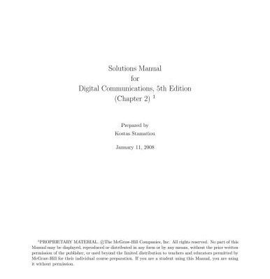 خرید و دانلود نسخه کامل کتاب Solutions Manual for Digital Communications