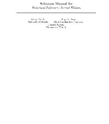 خرید و دانلود نسخه کامل کتاب Solutions Manual for Statistical Inference