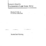 خرید و دانلود نسخه کامل کتاب Solutions Manual of Fundamentals Of Logic Design