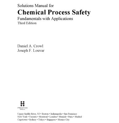 خرید و دانلود نسخه کامل کتاب Solutions Manual to Chemical Process Safety: Fundamentals with Applications