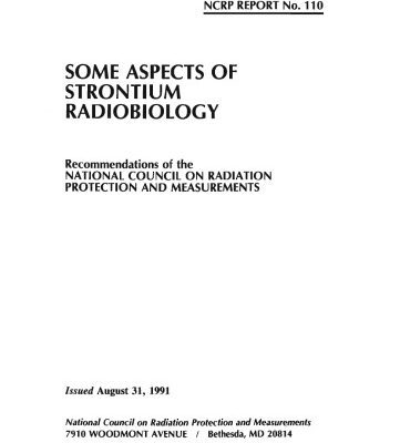 خرید و دانلود نسخه کامل کتاب Some Aspects of Strontium Radiobiology (N C R P Report)