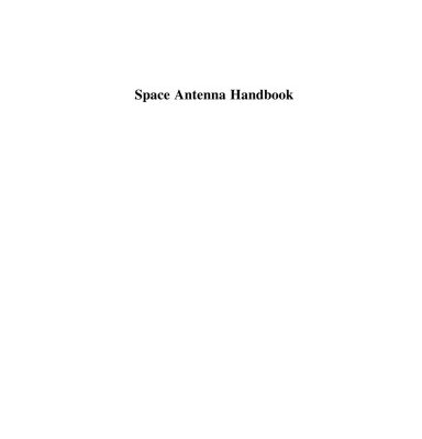 خرید و دانلود نسخه کامل کتاب Space Antenna Handbook