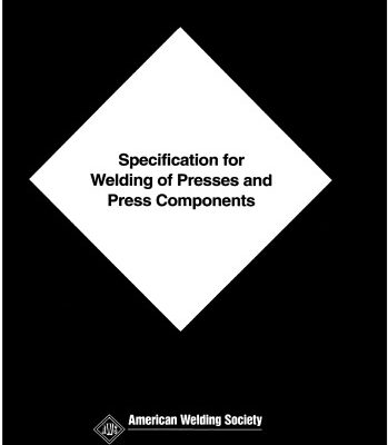 خرید و دانلود نسخه کامل کتاب Specification For Welding Of Presses And Press Components