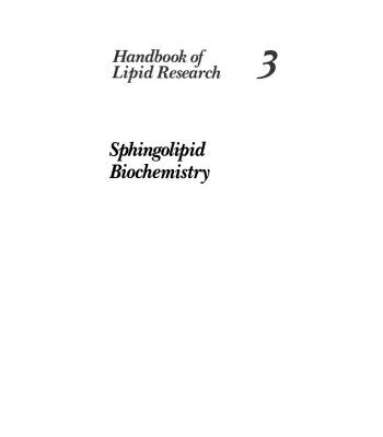 خرید و دانلود نسخه کامل کتاب Sphingolipid Biochemistry