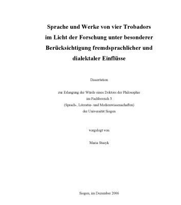 خرید و دانلود نسخه کامل کتاب Sprache und Werke von vier Trobadors im Licht der Forschung unter besonderer Berücksichtigung fremdsprachlicher und dialektaler Einflüsse