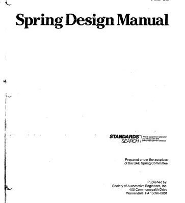 خرید و دانلود نسخه کامل کتاب Spring Design Manual (Ae (Series))