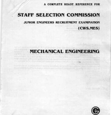 خرید و دانلود نسخه کامل کتاب SSC JE(Mechanical Engineering): Reference Guide
