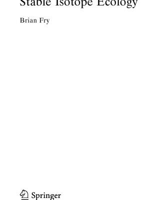 خرید و دانلود نسخه کامل کتاب Stable Isotope Ecology