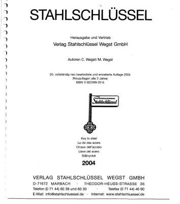 خرید و دانلود نسخه کامل کتاب Stahlschlüssel (20 edition 2004)