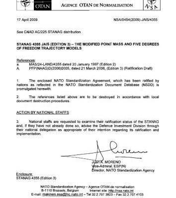 خرید و دانلود نسخه کامل کتاب STANAG 4355 – The modified point mass and five degrees of freedom trajectory models. Edition 3