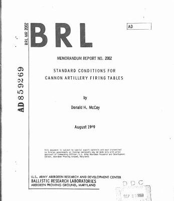 خرید و دانلود نسخه کامل کتاب Standard conditions for cannon artillery firing tables