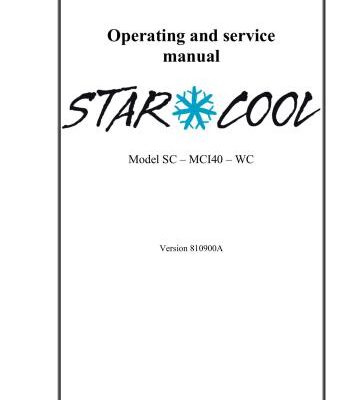 خرید و دانلود نسخه کامل کتاب StarCool. SC – MCI40 – WC. Operating and service manual. Version 810900A