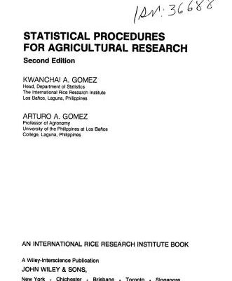 خرید و دانلود نسخه کامل کتاب Statistical Procedures for Agricultural Research