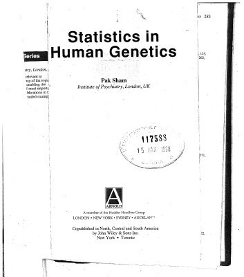خرید و دانلود نسخه کامل کتاب Statistics in Human Genetics