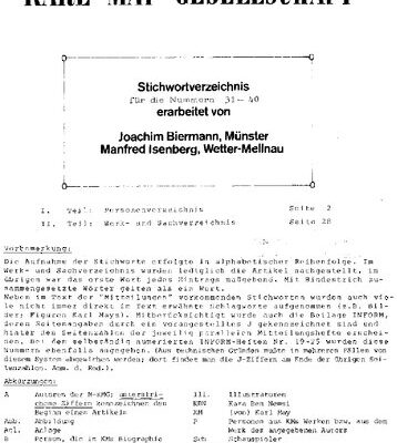 خرید و دانلود نسخه کامل کتاب Stichwortverzeichnis für die Nummern 31-40 der Mitteilungen der KMG