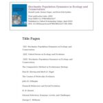 خرید و دانلود نسخه کامل کتاب Stochastic Population Dynamics in Ecology and Conservation