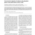 خرید و دانلود نسخه کامل کتاب Structural investigation of calcium-soda-phosphate glasses with small content of silver oxide