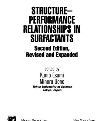 خرید و دانلود نسخه کامل کتاب Structure-Performance Relationships in Surfactants