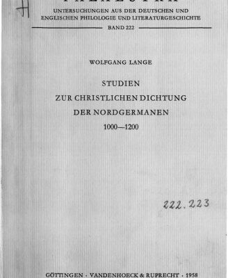 خرید و دانلود نسخه کامل کتاب Studien zur christlichen Dichtung der Nordgermanen 1000-1200