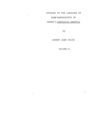 خرید و دانلود نسخه کامل کتاب Studies in the language of some manuscripts of Gower’s Confessio amantis