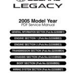 خرید و دانلود نسخه کامل کتاب Subaru Legacy Outback 2005 Factory Service Manual USDM BP-BL G2350BE1