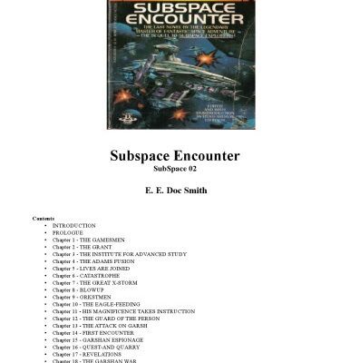 خرید و دانلود نسخه کامل کتاب Subspace Encounter  (SubSpace 02)