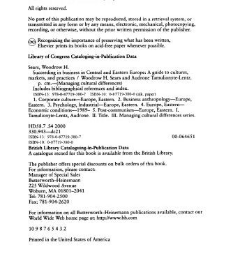 خرید و دانلود نسخه کامل کتاب Succeeding in Business in Central and Eastern Europe: A Guide to Cultures, Markets, and Practices (Managing Cultural Differences)