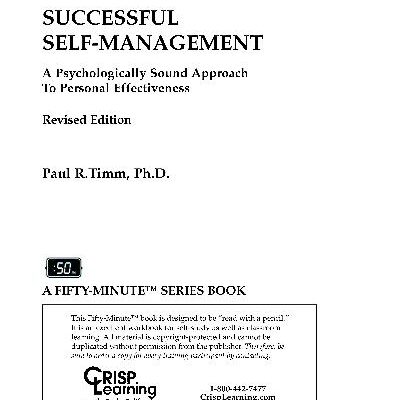 خرید و دانلود نسخه کامل کتاب Successful Self-Management: A Psychologically Sound Approach to Personal Effectiveness