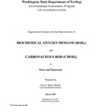 خرید و دانلود نسخه کامل کتاب Supplemental Guidance for the Determination of biochemical oxygen demand (BODs) and carbonaceous BOD (CBODs) in Water and Wastewater