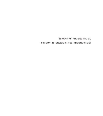 خرید و دانلود نسخه کامل کتاب Swarm Robotics from Biology to Robotics