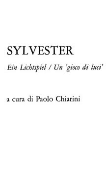 خرید و دانلود نسخه کامل کتاب Sylvester – ein Lichtspiel