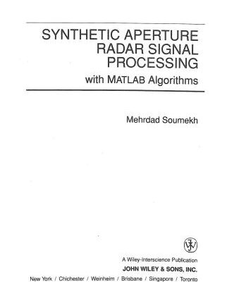 خرید و دانلود نسخه کامل کتاب Synthetic Aperture Radar Signal Processing with MATLAB Algorithms