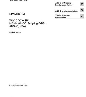 خرید و دانلود نسخه کامل کتاب System Manual: Siemens SIMATIC HMI (WinCCv7.0: Scripting VBS, ANSI-C, VBA)