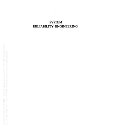 خرید و دانلود نسخه کامل کتاب System Reliability Engineering