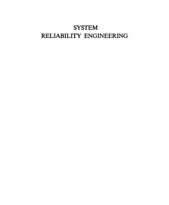 خرید و دانلود نسخه کامل کتاب System Reliability Engineering