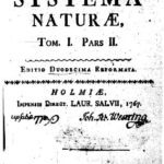 خرید و دانلود نسخه کامل کتاب Systema naturae per regna tria naturae: secundum classes, ordines, genera, species cum characteribus, differentiis, sinonimis, locis. Tomus I, [Regnum animale]. [Pars II]. 834 p. Holmiae: Impensis Laurentii Salvii. 1767