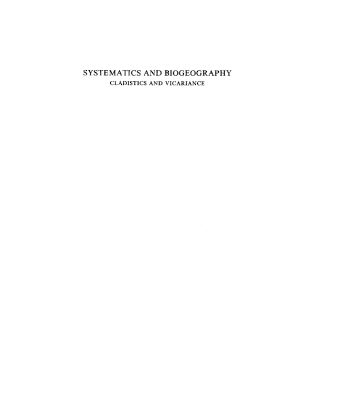 خرید و دانلود نسخه کامل کتاب Systematics and Biogeography: Cladistics and Vicariance