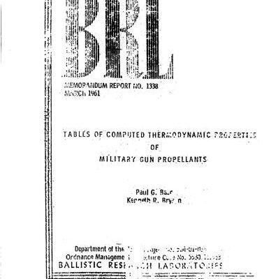 خرید و دانلود نسخه کامل کتاب Tables of computed thermodynamic properties of military gun propellants