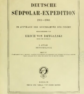 خرید و دانلود نسخه کامل کتاب TÄGLICHE SYNOPTISCHE WETTERKARTEN DER HÖHEREN SÜDLICHEN BREITEN VOM 11. JUNI 1903 BIS 31. MÄRZ 19Ü4 (TAFEL 224-322 MIT 295 KARTEN).