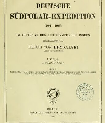 خرید و دانلود نسخه کامل کتاب TÄGLICHE SYNOPTISCHE WETTERKARTEN DER HÖHEREN SÜDLICHEN BREITEN VOM 3. AUGUST 1902 BIS 10. JUNI 1903 (TAFEL 120-223 MIT 312 KARTEN).