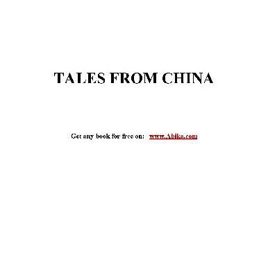 خرید و دانلود نسخه کامل کتاب tales from china