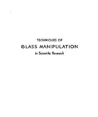 خرید و دانلود نسخه کامل کتاب techniques of glass manipulation