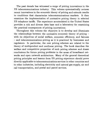 خرید و دانلود نسخه کامل کتاب Telecommunications Pricing: Theory and Practice