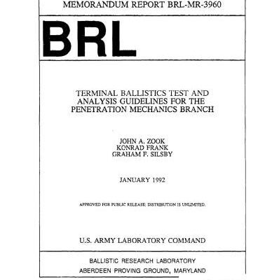 خرید و دانلود نسخه کامل کتاب Terminal ballistics test and analysis guidelines for the penetration mechanics branch