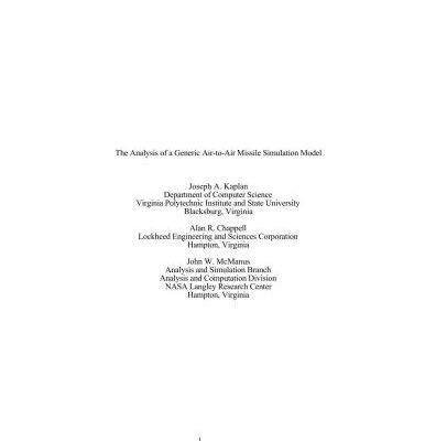 خرید و دانلود نسخه کامل کتاب The analysis of a generic air-to-air missile simulation model